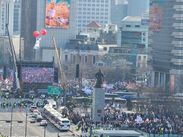 기업들 본사가  위치한 광화문 도심 전경 [뉴스스페이스DB]