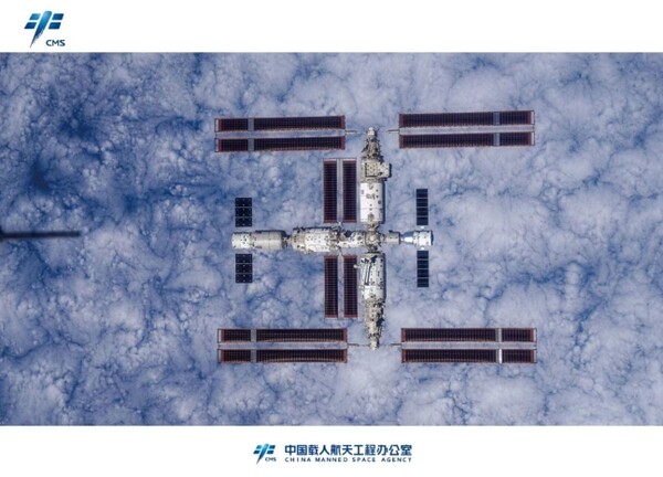 중국이 독자 개발한 우주정거장 '톈궁'의 완전체 모습 [중국유인우주공정판공실]