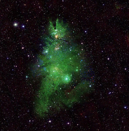 '크리스마스 트리 성단' NGC2264의 모습. [미 항공우주국(NASA)]