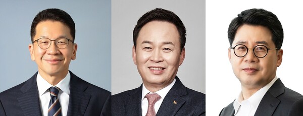 (사진 왼쪽부터) 최창원 수펙스의장, 장용호 SK(주) CEO, 박상규 SK이노베이션CEO [SK그룹]